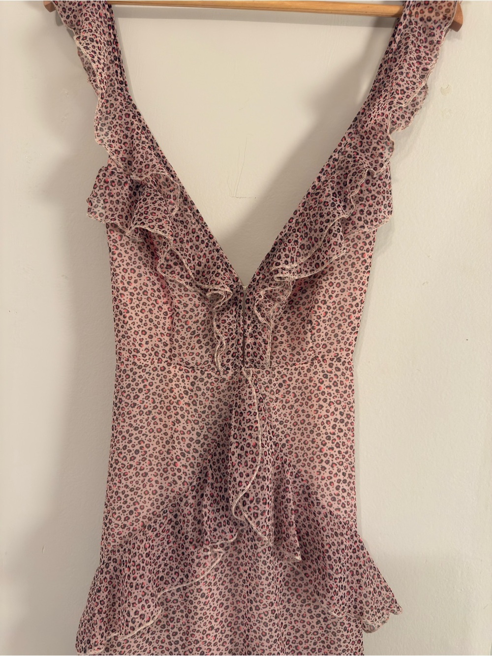Victoria's Secret sheer mesh ruffle mini dress